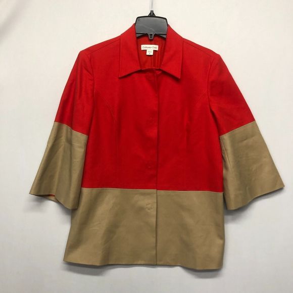 Coldwater Creek Women 3/4 Sleeve Button Snap Shirt Jacket Size 10 Casual M093 14 - Picture 14 of 14